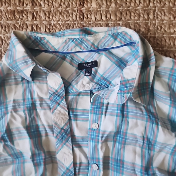 Kids Blue Checkered Button-Down Shirt - Picture 3 of 12